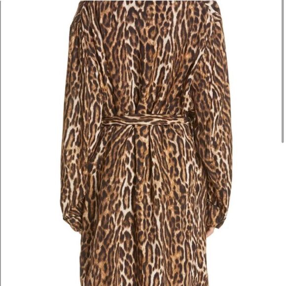 R13 Smoking Robe with Piping in Leopard Small - Picture 4 of 16